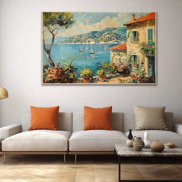 Painting of Houses by the Sea